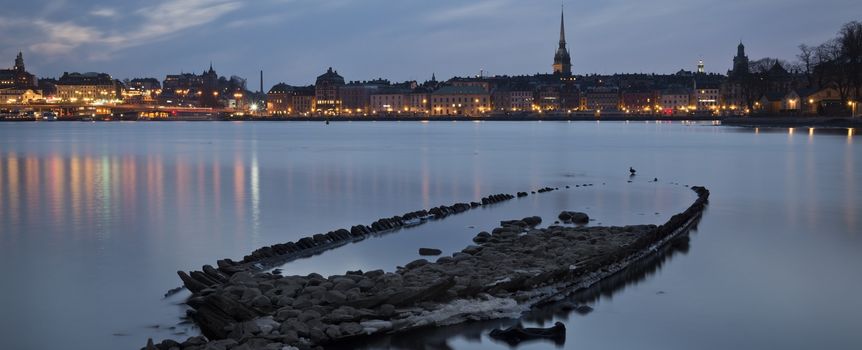 Wrak statku w Sztokholmie
