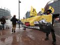 Demonstracja francuskich rolników przed Parlamentem Europejskim