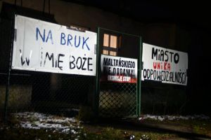 Protest mieszkańców Osiedla Maltańskiego w Poznaniu