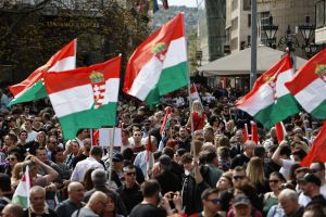 Protest antyrządowy na Węgrzech