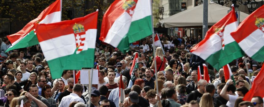 Protest antyrządowy na Węgrzech