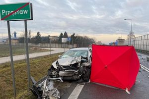Wypadek samochodowy w Prząsławiu