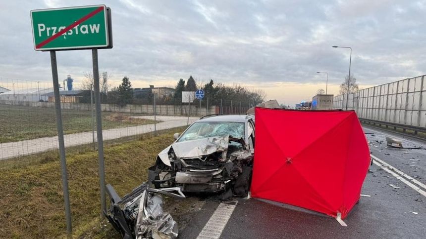 Wypadek samochodowy w Prząsławiu