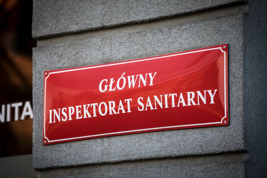 Tablica informacyjna Glownego Inspektoratu Sanitarnego