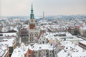 Panorama Poznania zimą