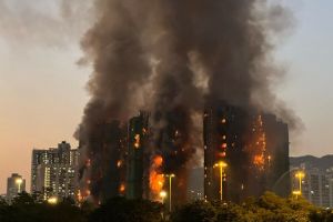 Hongkong pożar wieżowców 