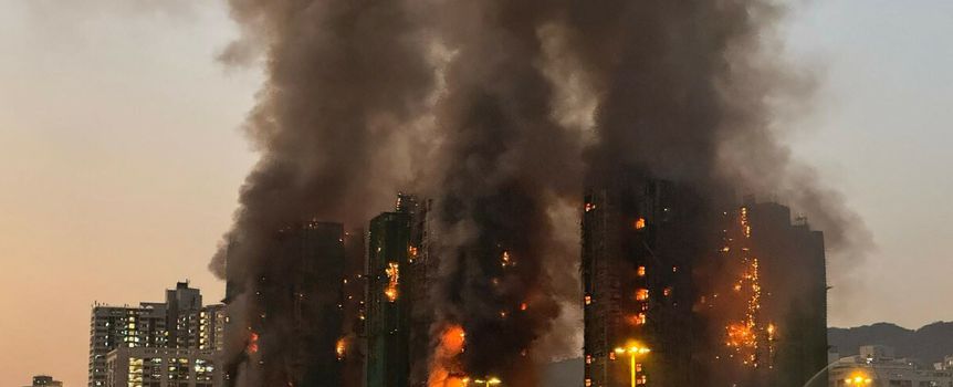 Hongkong pożar wieżowców 
