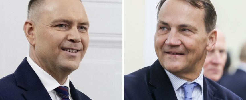 Prezydent Karol Nawrocki. Szef MSZ Radosław Sikorski