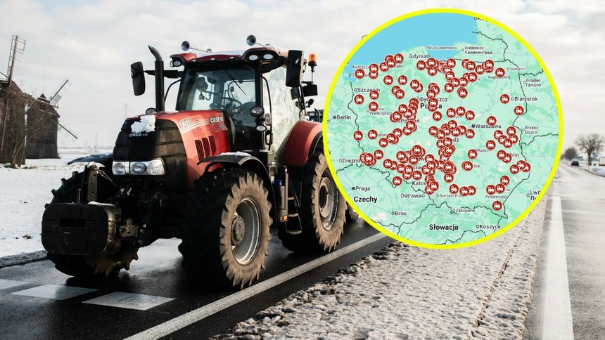 Protest rolników w całej Polsce.