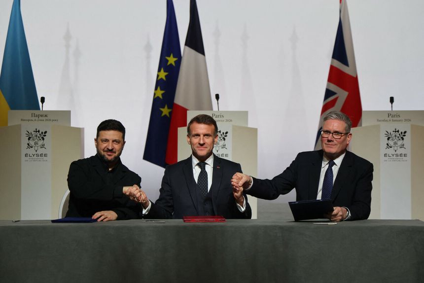 Zełenski Macron Starmer
