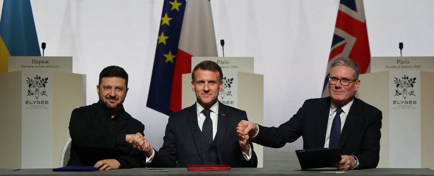 Zełenski Macron Starmer