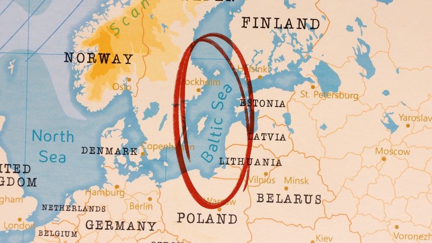 mapa Morze Baltyckie