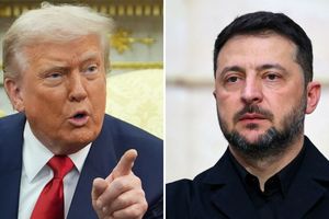 Prezydent USA Donald Trump. Prezydent Ukrainy Wołodymyr Zełenski