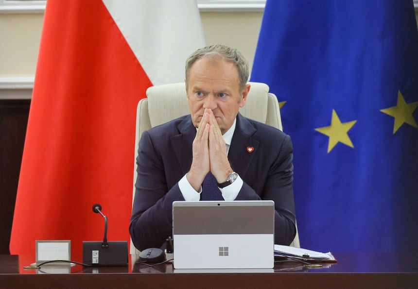 Premier Donald Tusk na posiedzeniu rządu