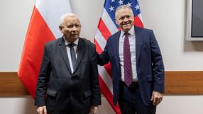 Ambasador USA w Polsce Thomas Rose i prezes PiS Jarosław Kaczyński