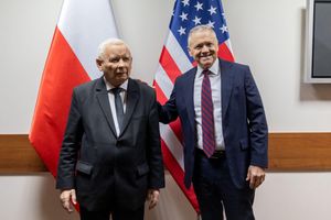 Ambasador USA w Polsce Thomas Rose i prezes PiS Jarosław Kaczyński