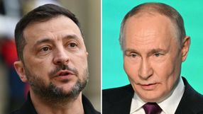 Prezydent Ukrainy Wołodymyr Zełenski. Prezydent Rosji Władimir Putin