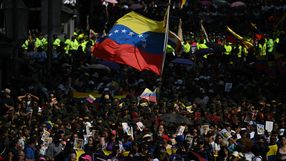 Wiec poparcia dla prezydenta Nicolasa Maduro i jego żony