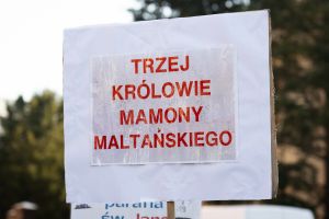 Protest mieszkańców osiedla Maltańskiego w Poznaniu
