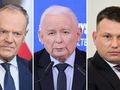 Donald Tusk. Jarosław Kaczyński. Sławomir Mentzen