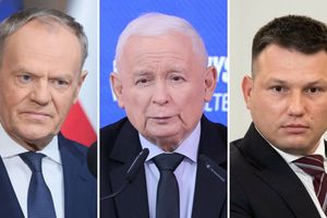 Donald Tusk. Jarosław Kaczyński. Sławomir Mentzen