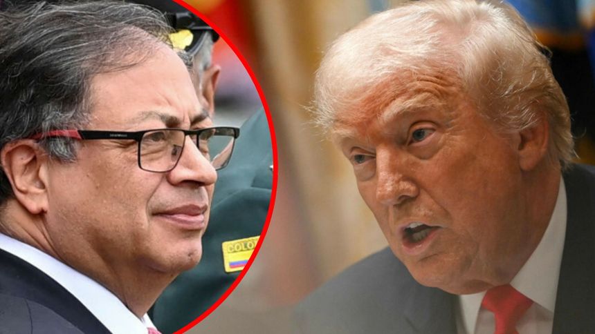 Prezydent Kolumbii Gustavo Petro. Prezydent USA Donald Trump
