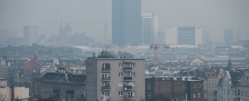 Zimowa panorama Poznania