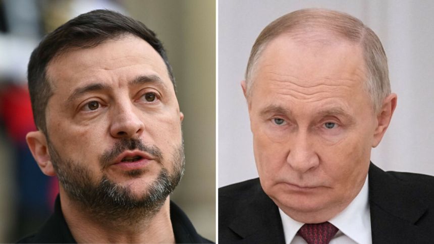 Wołodymyr Zełenski. Władimir Putin