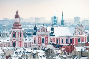 Panorama Poznania zimą