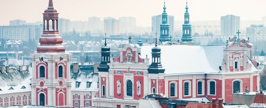 Panorama Poznania zimą