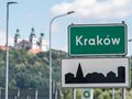 wjazd do Krakowa znak 