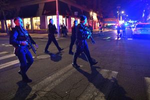 Policja na miejscu strzelaniny w Providence