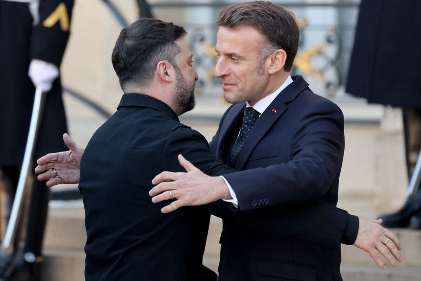 Macron i Zełenski