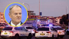 Policja przy plaży Bondi w Sydney. Premier Donald Tusk