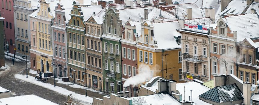 Zimowy Poznań z lotu ptaka