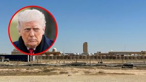Baza lotnicza Ain al-Asad w Iraku. Prezydent USA Donald Trump