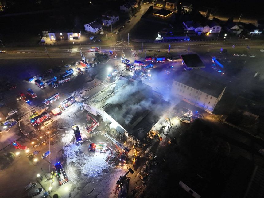 Pożar zakładu pracy w Rawiczu