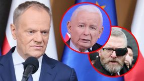 Donald Tusk. Jarosław Kaczyński. Grzegorz Braun