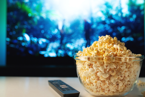 Telewizja, popcorn