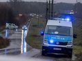 Policja na miejscu dywesji