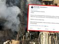 Zniszczony budynek po rosyjskim ataku na Tarnopol