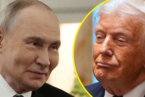 Prezydent Rosji Władimir Putin. Prezydent USA Donald Trump