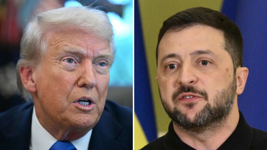 Prezydent USA Donald Trump. Prezydent Ukrainy Wołodymyr Zełenski