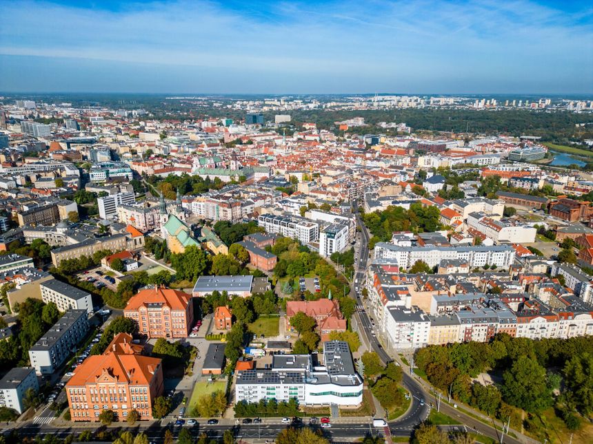 Miasto Poznań z lotu ptaka