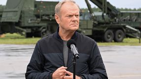 Premier Donald Tusk na poligonie w Ustce