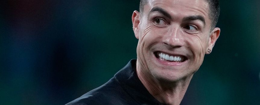Cristiano Ronaldo na rozgrzewce