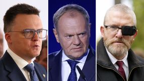Szymon Hołownia. Donald Tusk. Grzegorz Braun