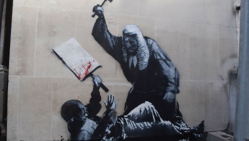 Banksy pokazał nowe dzieło. Mural wkrótce zniknie