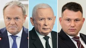 Donald Tusk. Jarosław Kaczyński. Sławomir Mentzen