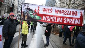 Strajk rolników w Warszawie